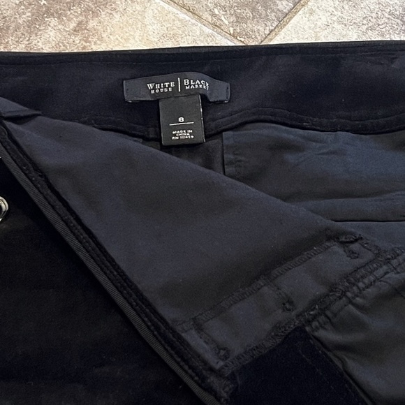 WHBM Black Corduroy Mini Skirt High Rise Button Accent Stretch Size 8 Y2K Style - Picture 4 of 10